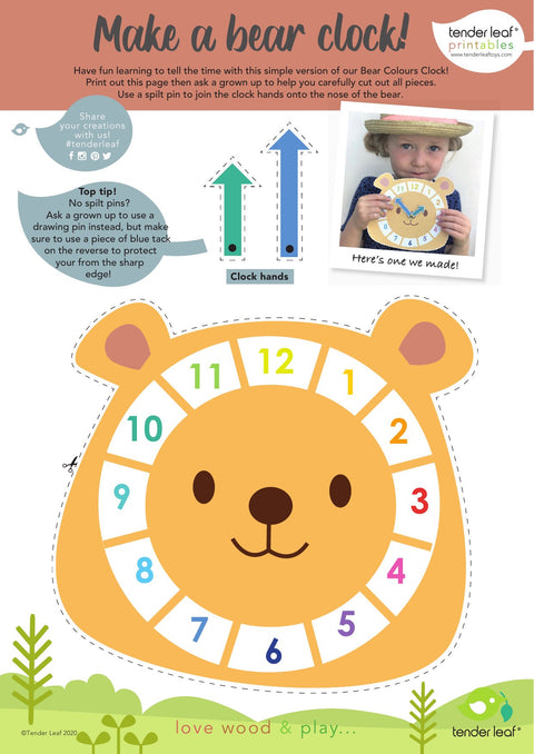 Bear Colours Clock